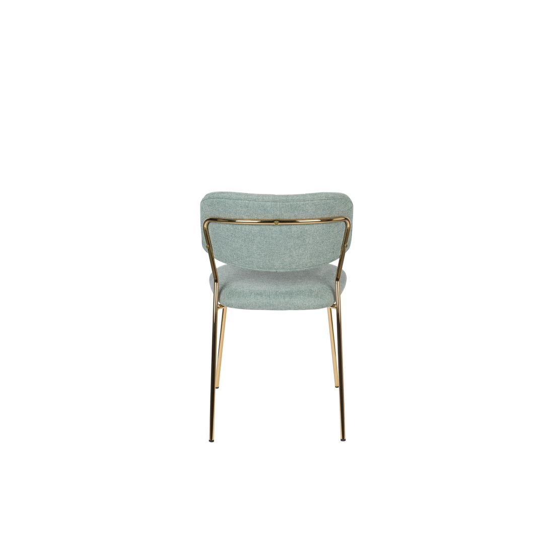 White Label Living Eetkamerstoel Jolien Goud Lichtgroen - KwaliteitWonen.nl