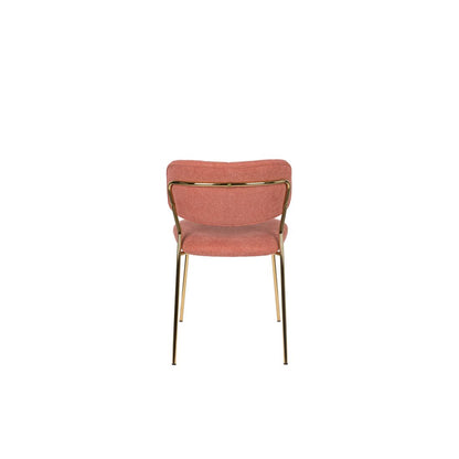 White Label Living Eetkamerstoel Jolien Goud Roze - KwaliteitWonen.nl