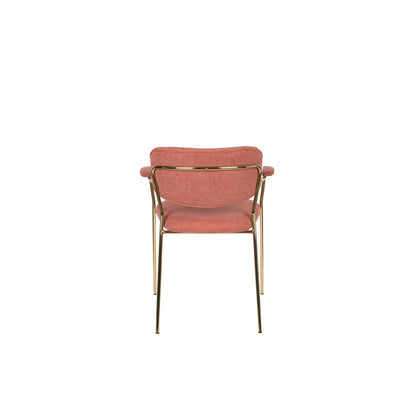 White Label Living Eetkamerstoel Jolien Goud Roze - KwaliteitWonen.nl