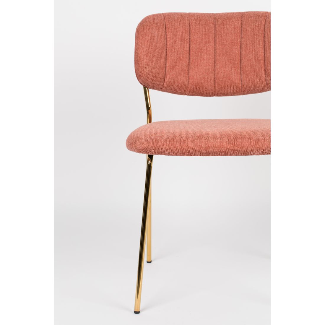 White Label Living Eetkamerstoel Jolien Goud Roze - KwaliteitWonen.nl