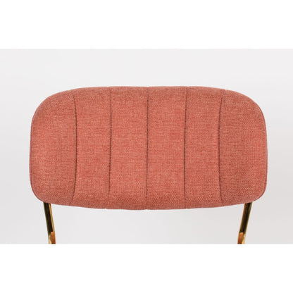 White Label Living Eetkamerstoel Jolien Goud Roze - KwaliteitWonen.nl