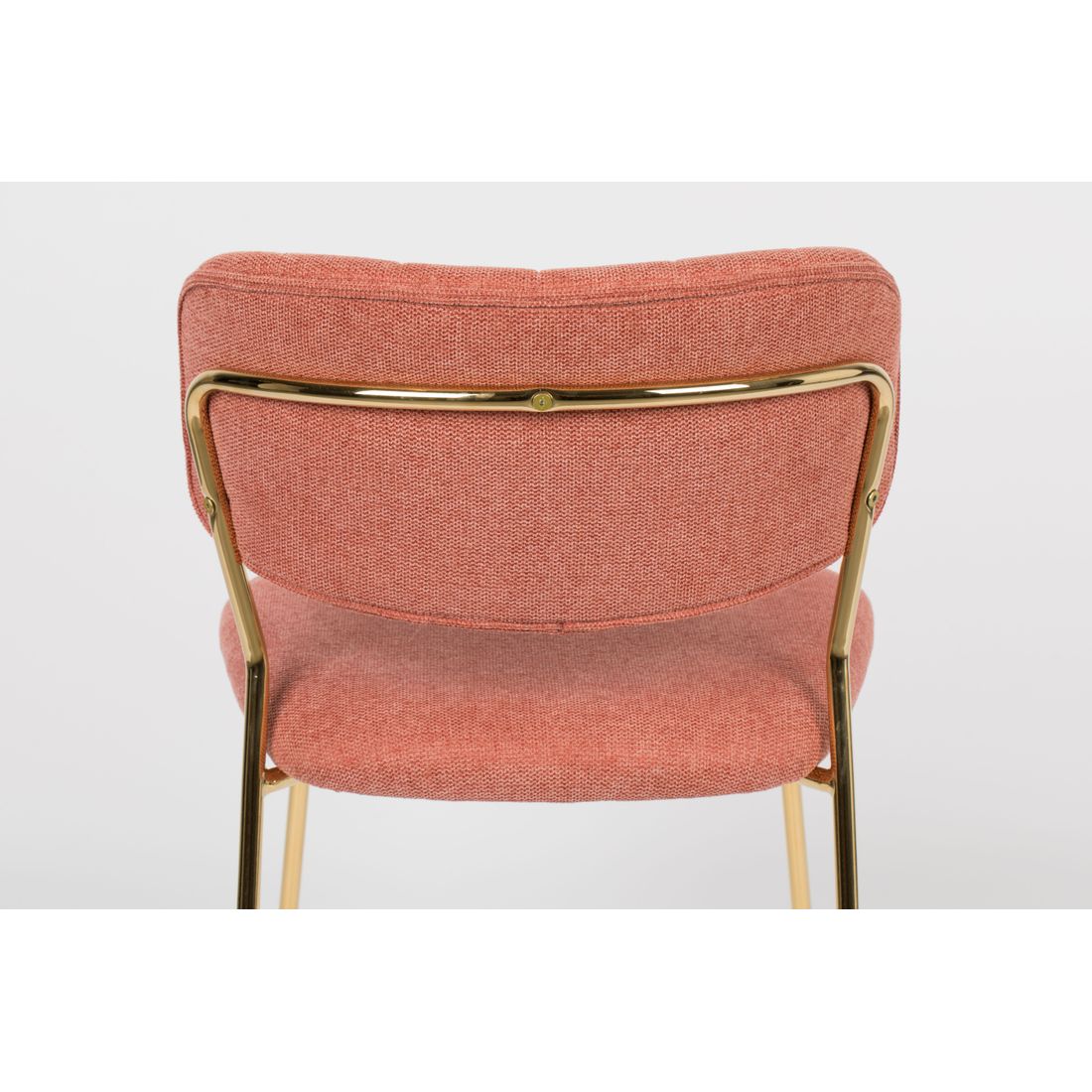 White Label Living Eetkamerstoel Jolien Goud Roze - KwaliteitWonen.nl