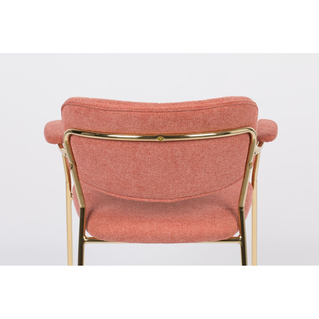 White Label Living Eetkamerstoel Jolien Goud Roze - KwaliteitWonen.nl