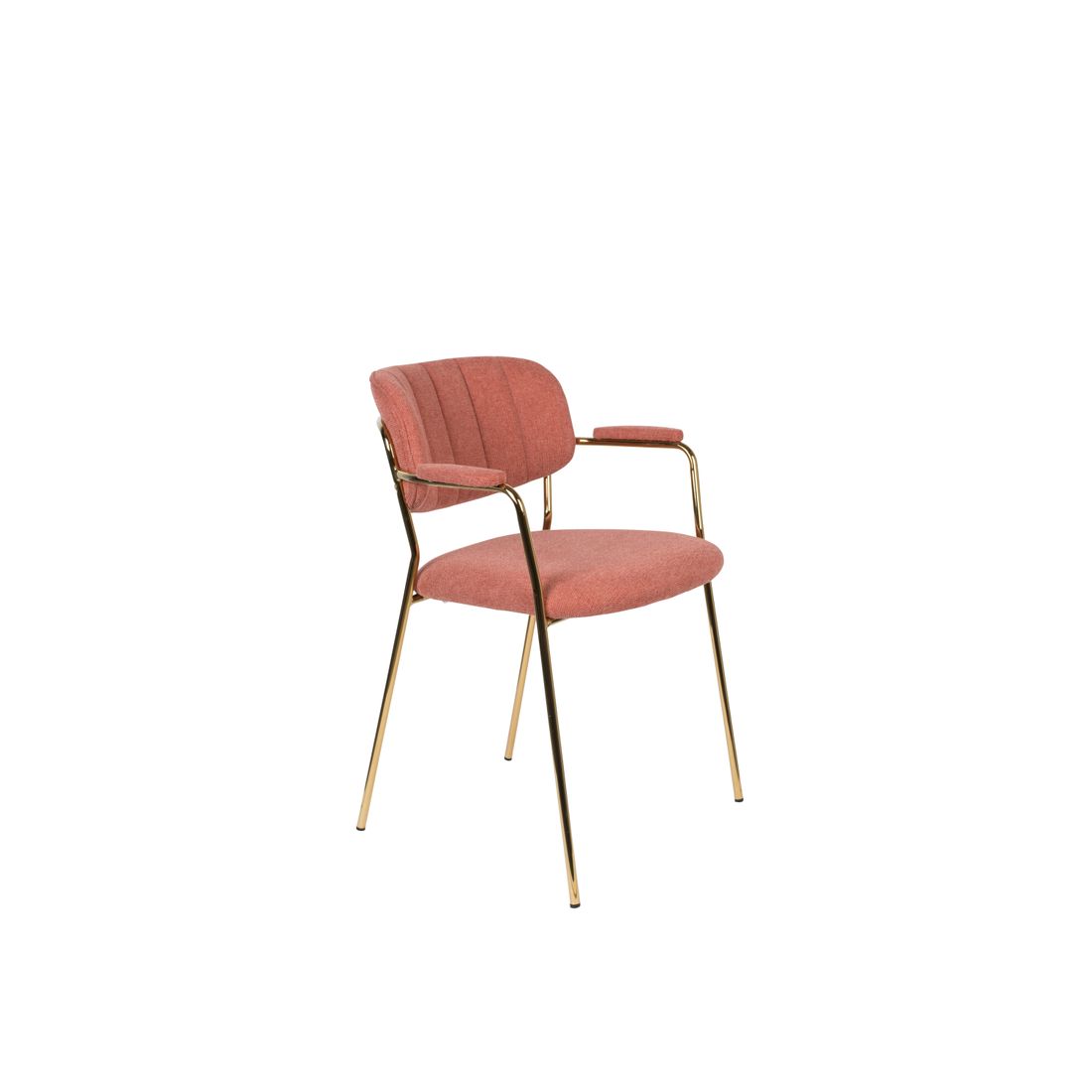 White Label Living Eetkamerstoel Jolien Goud Roze - KwaliteitWonen.nl
