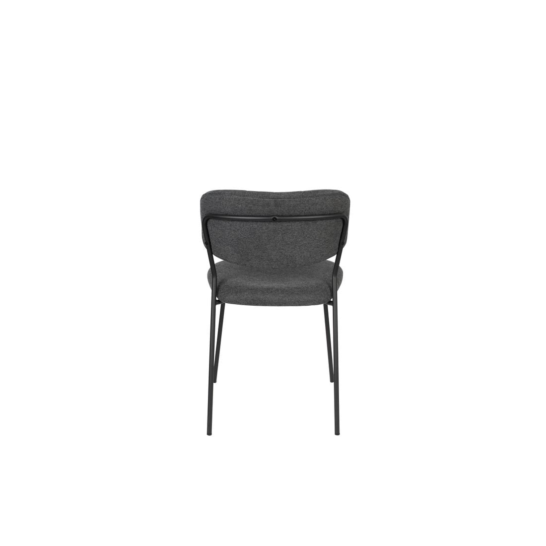 White Label Living Eetkamerstoel Jolien Zwart / Donkergrijs - KwaliteitWonen.nl