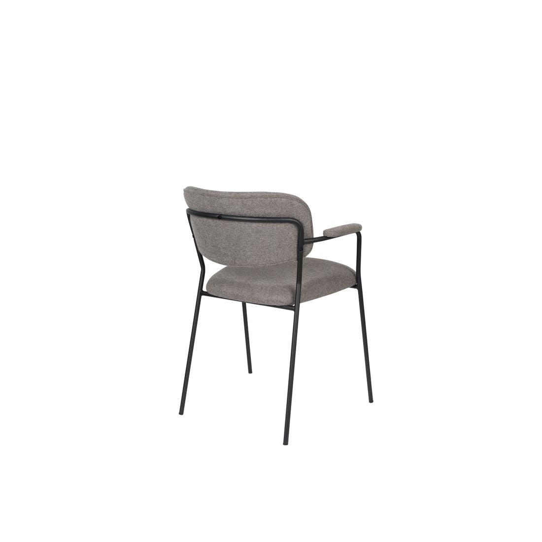 White Label Living Eetkamerstoel Jolien Zwart Grijs - KwaliteitWonen.nl