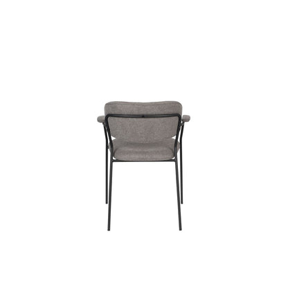 White Label Living Eetkamerstoel Jolien Zwart Grijs - KwaliteitWonen.nl