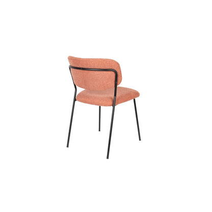 White Label Living Eetkamerstoel Jolien Zwart Roze - KwaliteitWonen.nl