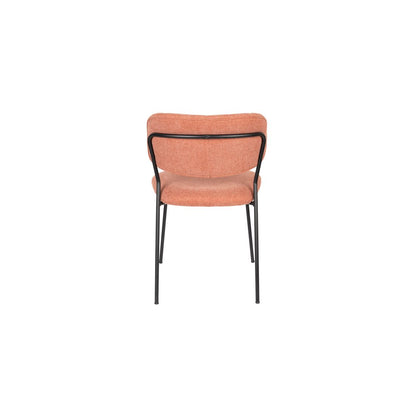 White Label Living Eetkamerstoel Jolien Zwart Roze - KwaliteitWonen.nl