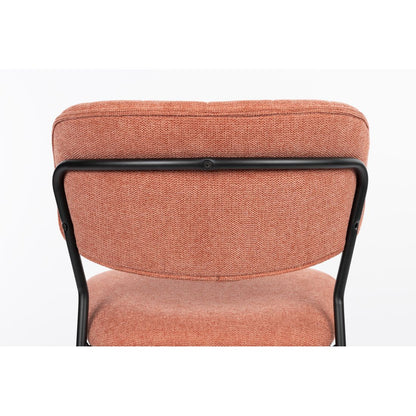 White Label Living Eetkamerstoel Jolien Zwart Roze - KwaliteitWonen.nl