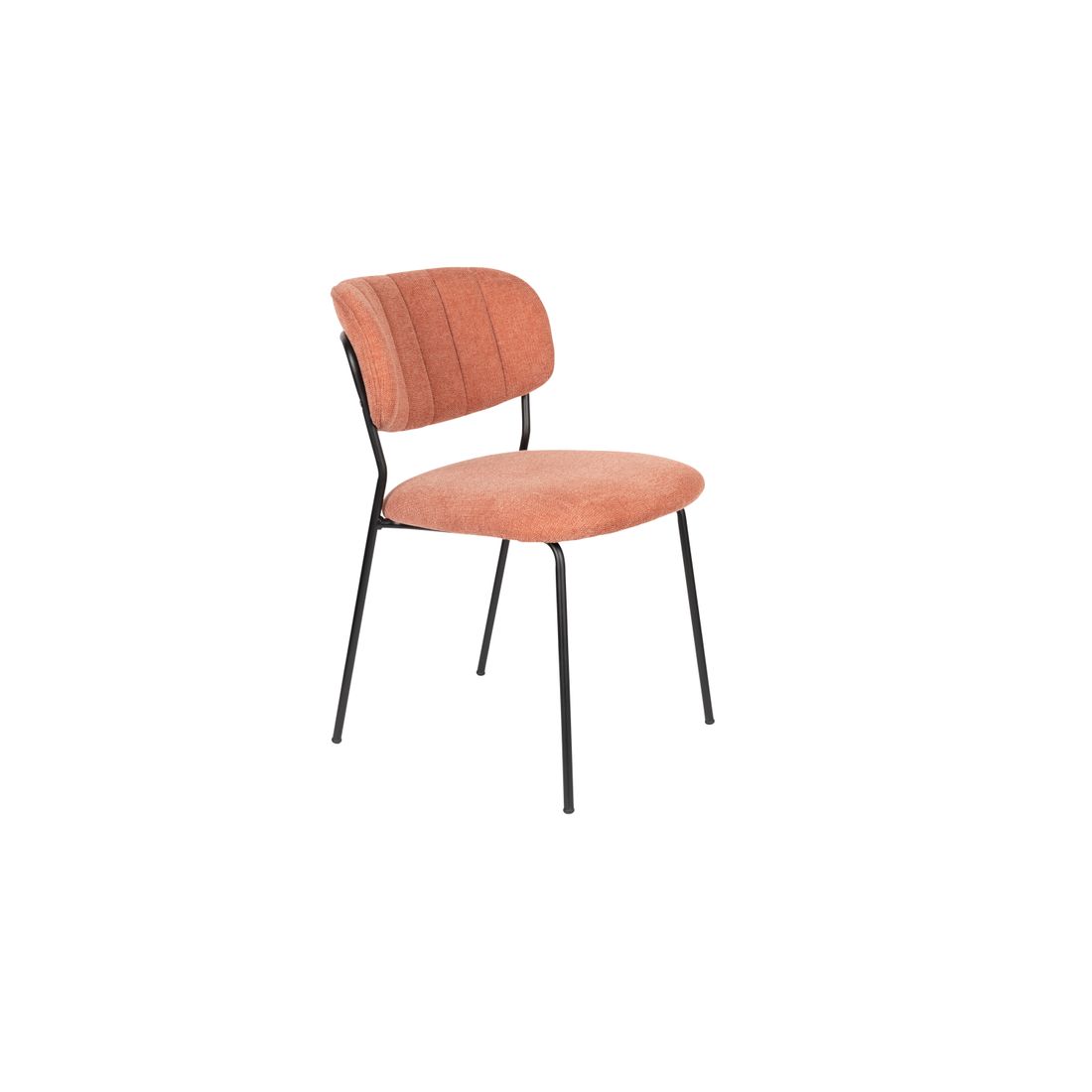 White Label Living Eetkamerstoel Jolien Zwart Roze - KwaliteitWonen.nl