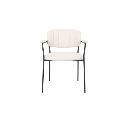 White Label Living Eetkamerstoel Jolien Zwart Wit - KwaliteitWonen.nl