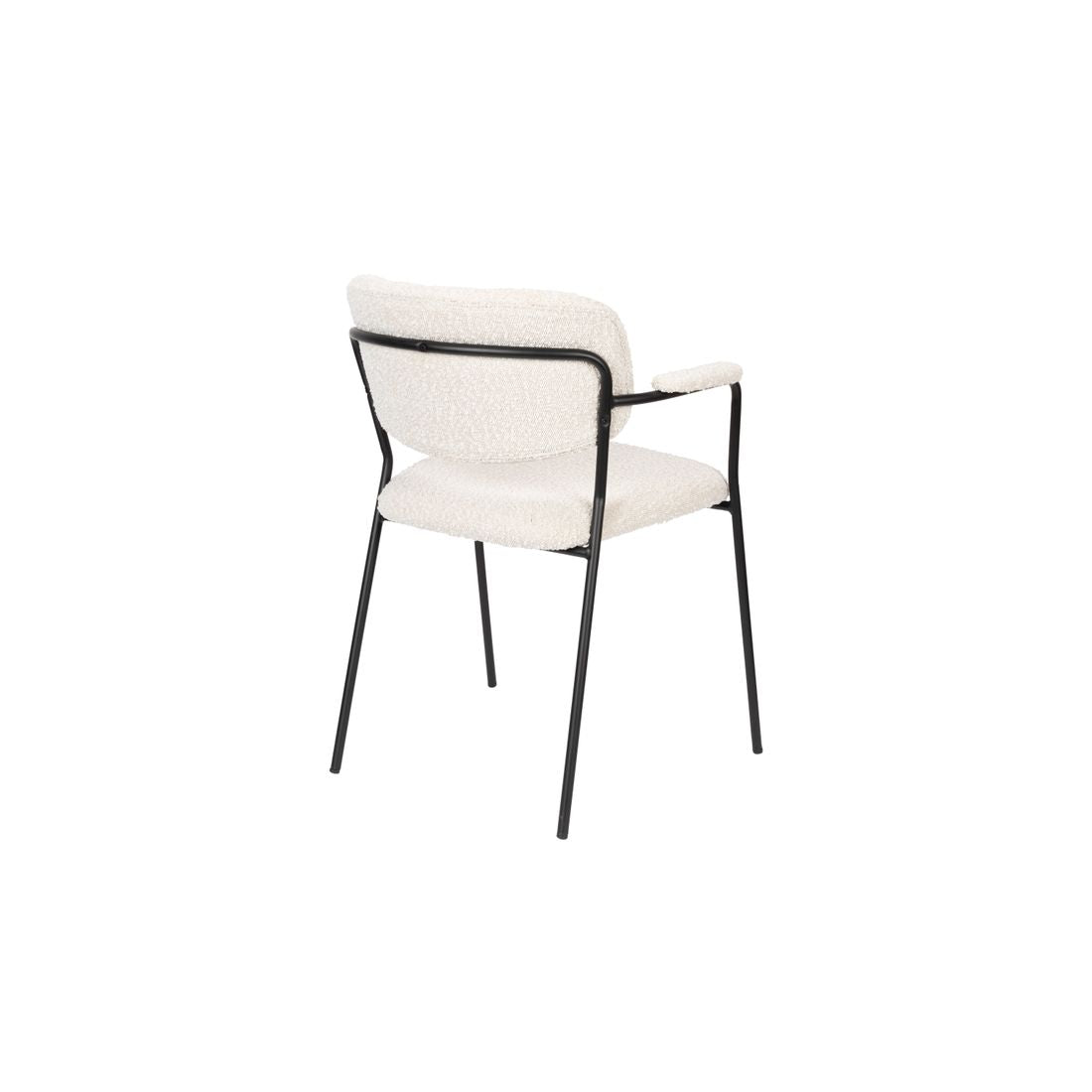 White Label Living Eetkamerstoel Jolien Zwart Wit - KwaliteitWonen.nl