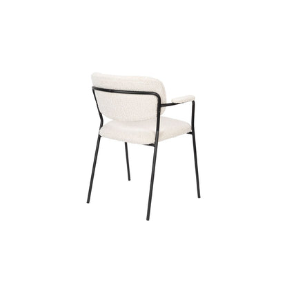 White Label Living Eetkamerstoel Jolien Zwart Wit - KwaliteitWonen.nl