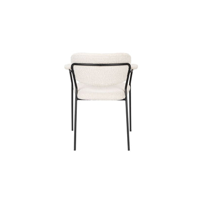 White Label Living Eetkamerstoel Jolien Zwart Wit - KwaliteitWonen.nl