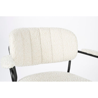 White Label Living Eetkamerstoel Jolien Zwart Wit - KwaliteitWonen.nl