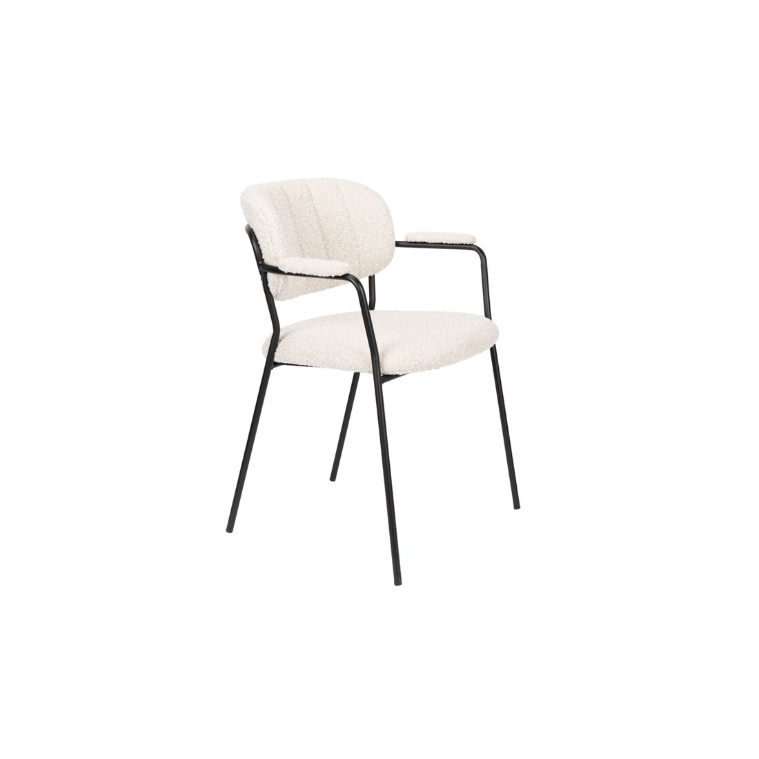 White Label Living Eetkamerstoel Jolien Zwart Wit - KwaliteitWonen.nl