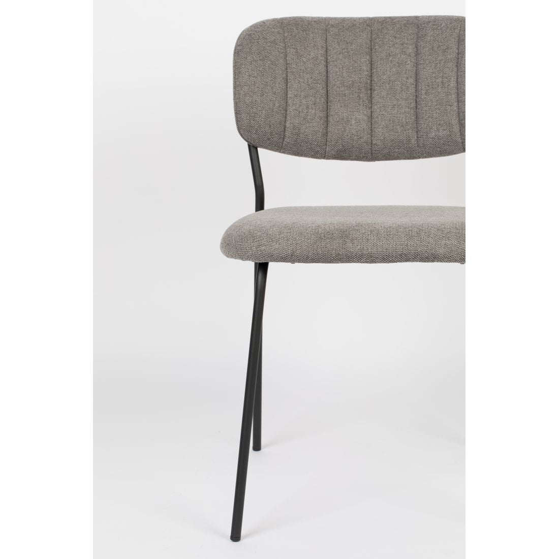 White Label Living Eetkamerstoel Jolien Zwart/Grijs - KwaliteitWonen.nl