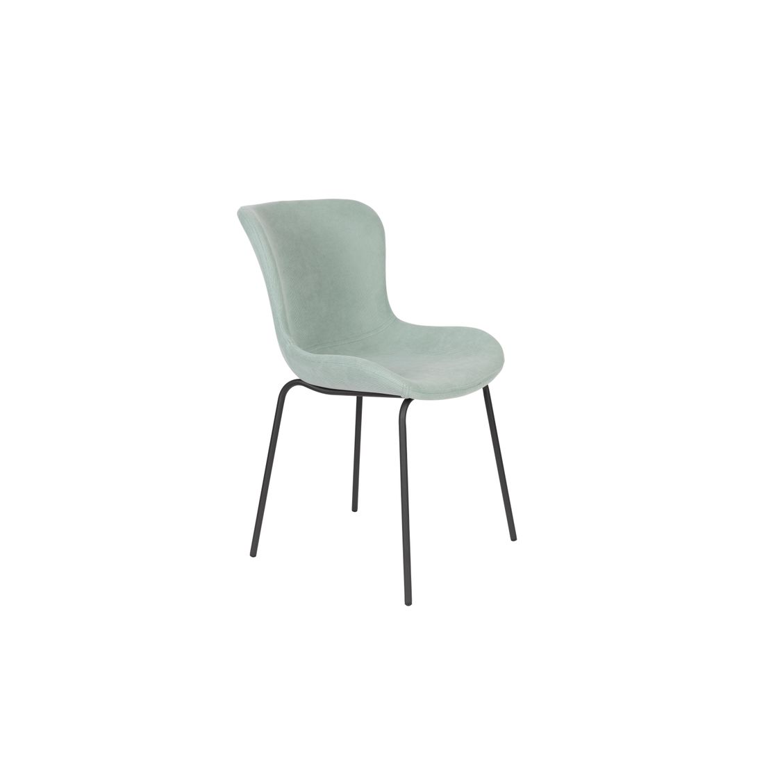 White Label Living Eetkamerstoel Junzo Rib Groen - KwaliteitWonen.nl
