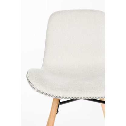 White Label Living Eetkamerstoel Lester Beige - KwaliteitWonen.nl