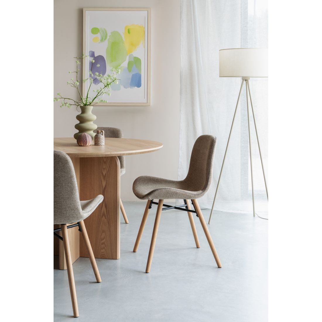 White Label Living Eetkamerstoel Lester Bruin - KwaliteitWonen.nl
