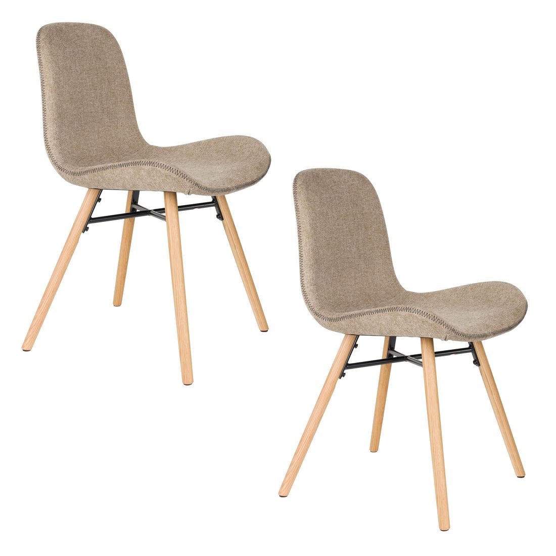 White Label Living Eetkamerstoel Lester Bruin - KwaliteitWonen.nl