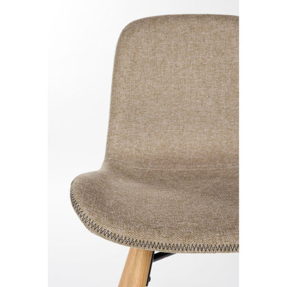 White Label Living Eetkamerstoel Lester Bruin - KwaliteitWonen.nl