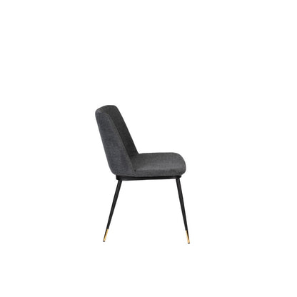 White Label Living Eetkamerstoel Lionel Donkergrijs - KwaliteitWonen.nl
