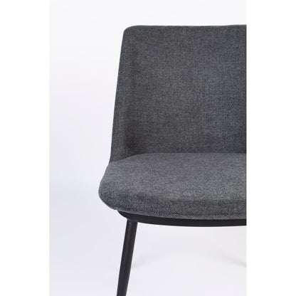 White Label Living Eetkamerstoel Lionel Donkergrijs - KwaliteitWonen.nl
