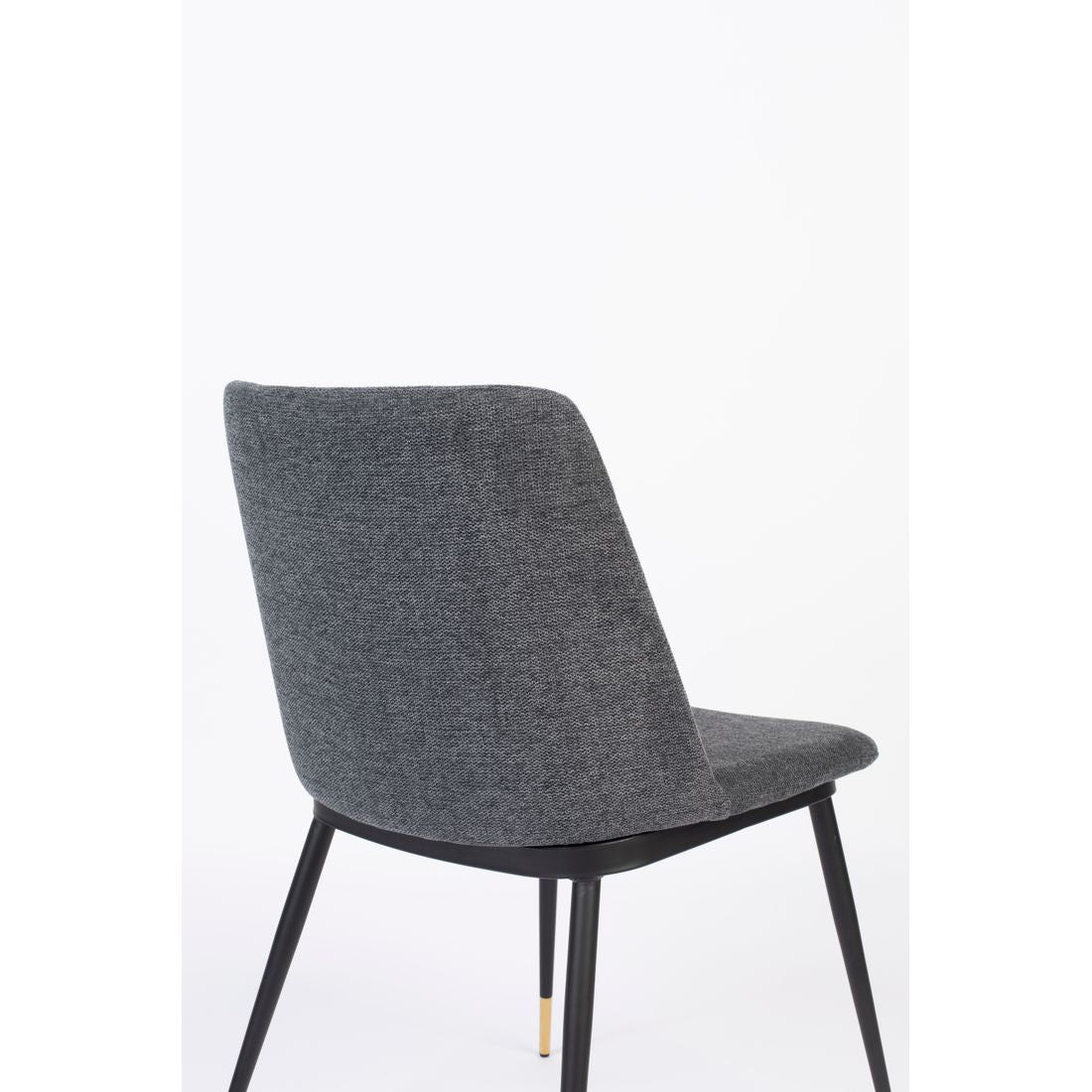 White Label Living Eetkamerstoel Lionel Donkergrijs - KwaliteitWonen.nl