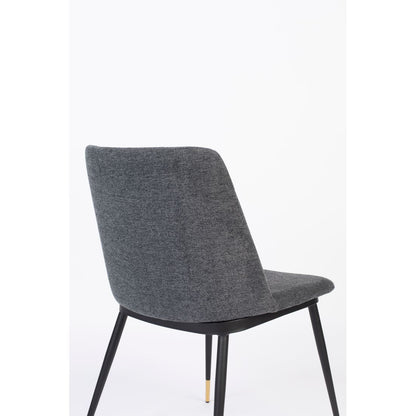 White Label Living Eetkamerstoel Lionel Donkergrijs - KwaliteitWonen.nl