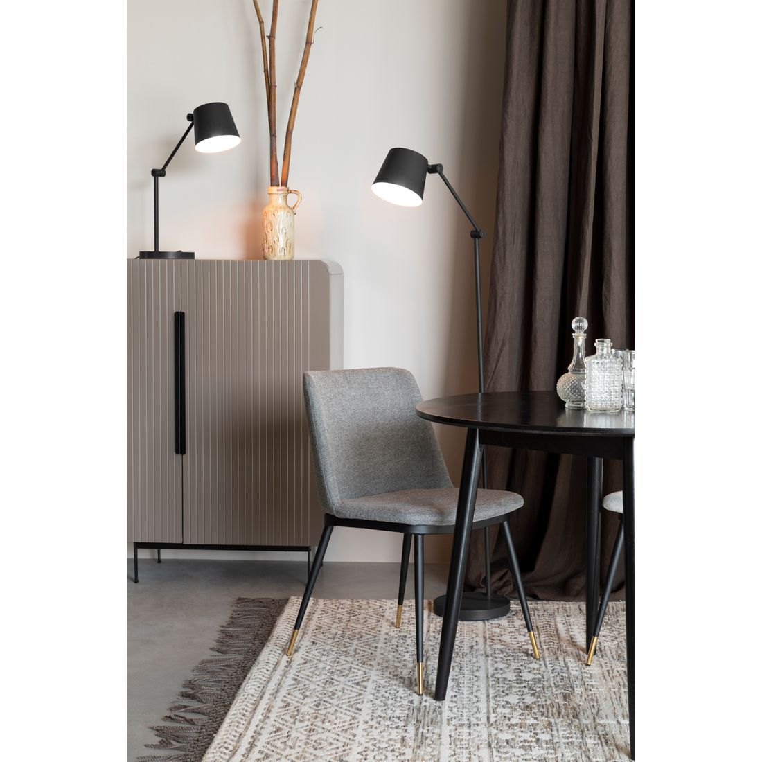 White Label Living Eetkamerstoel Lionel Grijs - KwaliteitWonen.nl