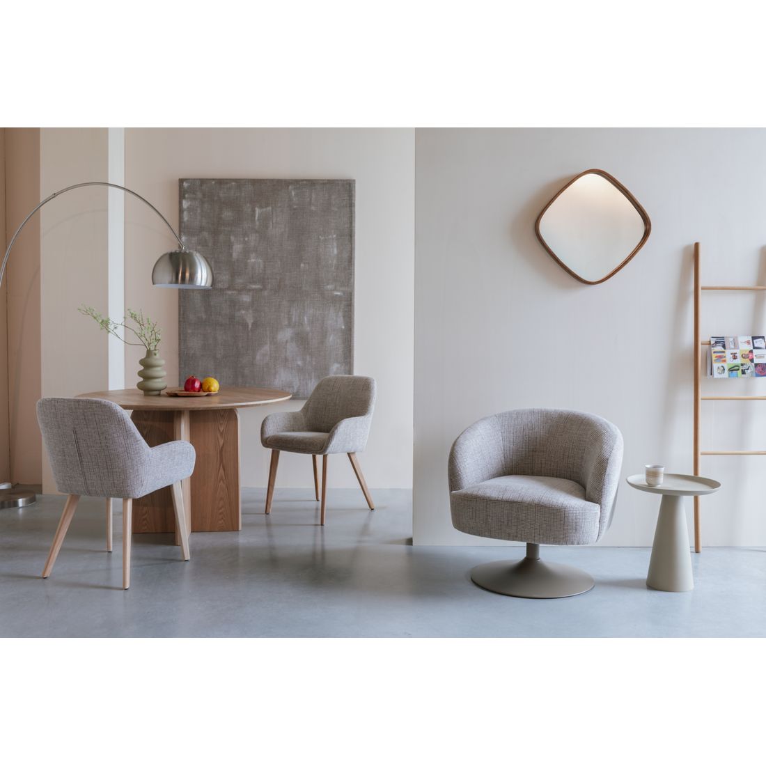 White Label Living Eetkamerstoel Loua Beige - KwaliteitWonen.nl