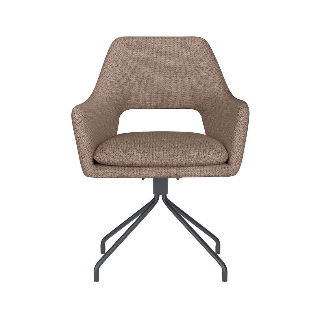 White Label Living Eetkamerstoel Mos Bruin Spin - KwaliteitWonen.nl