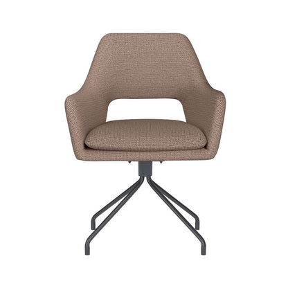 White Label Living Eetkamerstoel Mos Bruin Spin - KwaliteitWonen.nl