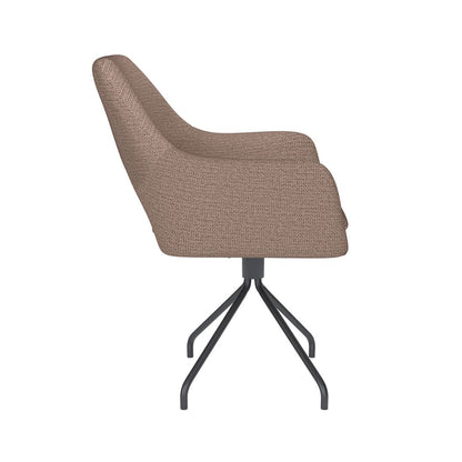 White Label Living Eetkamerstoel Mos Bruin Spin - KwaliteitWonen.nl