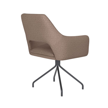 White Label Living Eetkamerstoel Mos Bruin Spin - KwaliteitWonen.nl