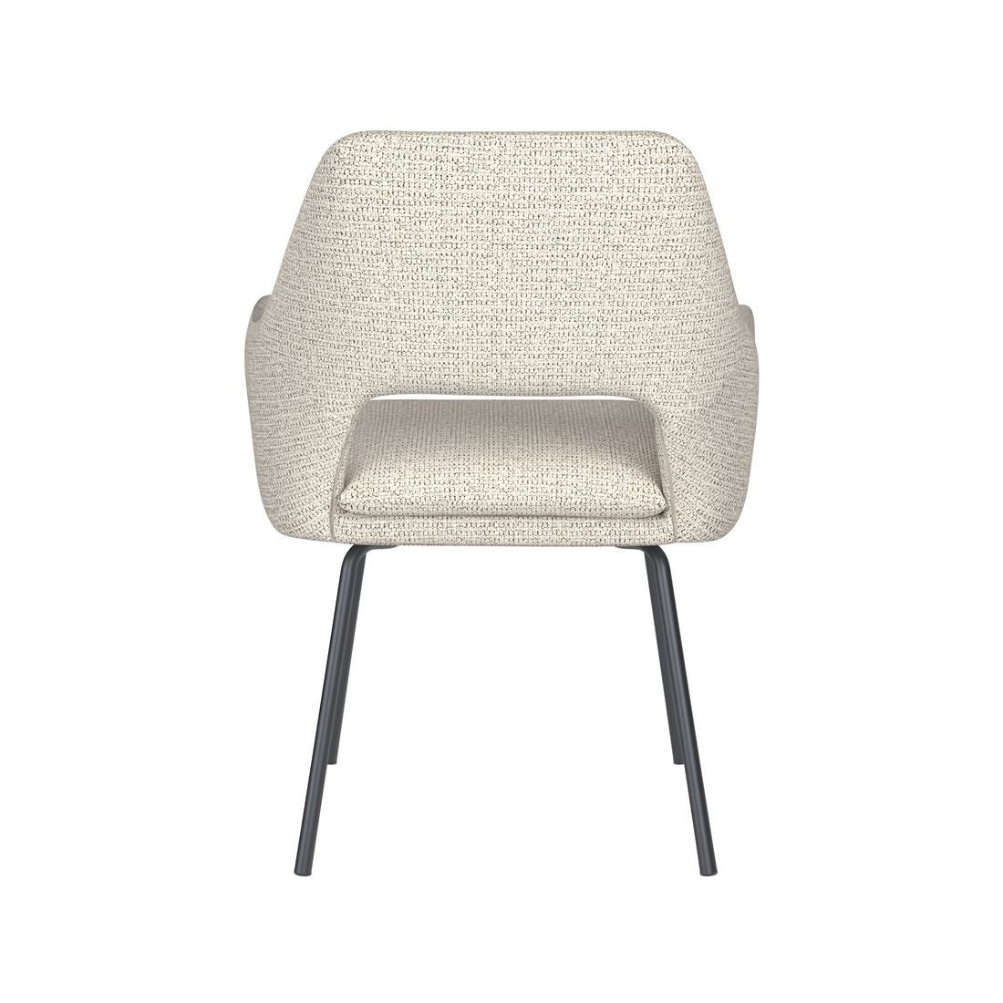 White Label Living Eetkamerstoel Mos Wit Metalen Poten - KwaliteitWonen.nl