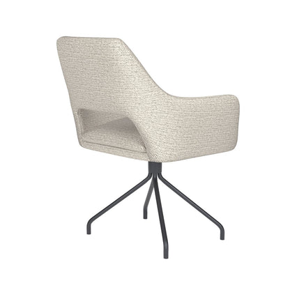 White Label Living Eetkamerstoel Mos Wit Spin - KwaliteitWonen.nl
