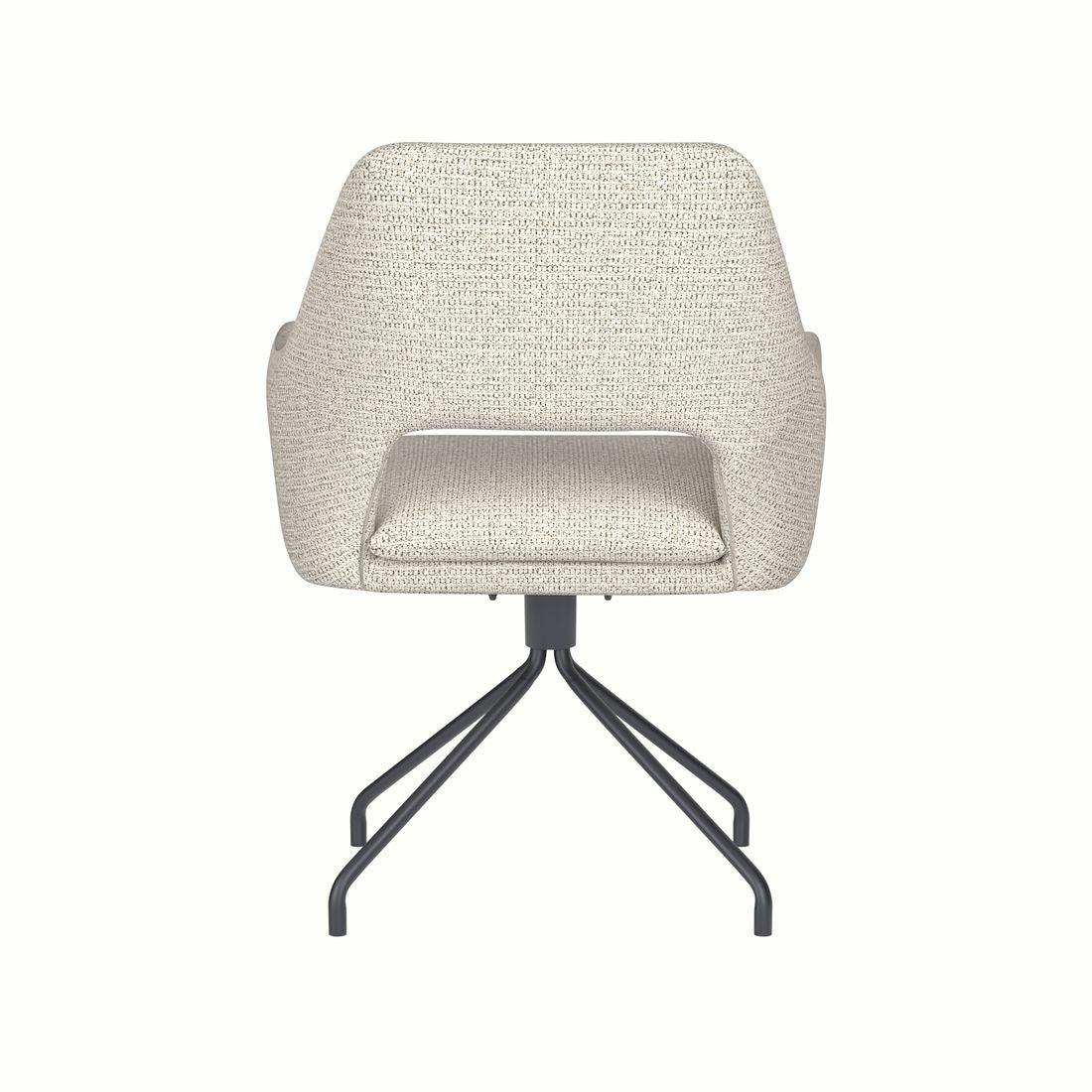White Label Living Eetkamerstoel Mos Wit Spin - KwaliteitWonen.nl