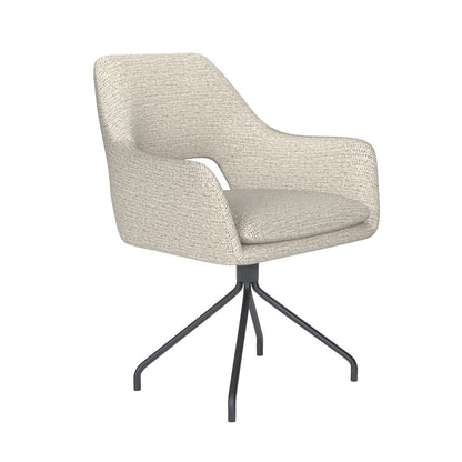 White Label Living Eetkamerstoel Mos Wit Spin - KwaliteitWonen.nl