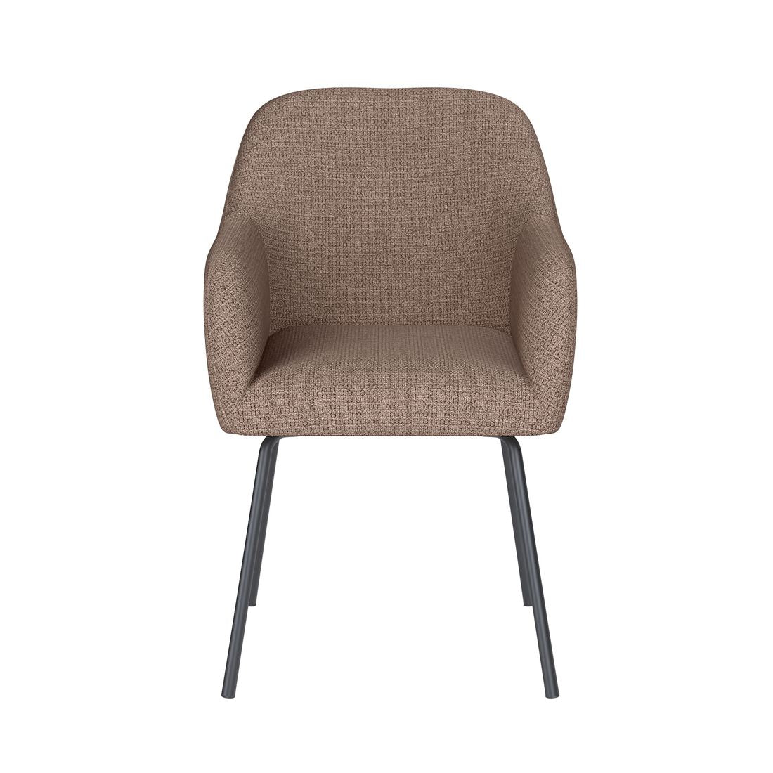 White Label Living Eetkamerstoel Otis Bruin Metalen Poten - KwaliteitWonen.nl