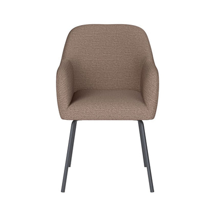 White Label Living Eetkamerstoel Otis Bruin Metalen Poten - KwaliteitWonen.nl