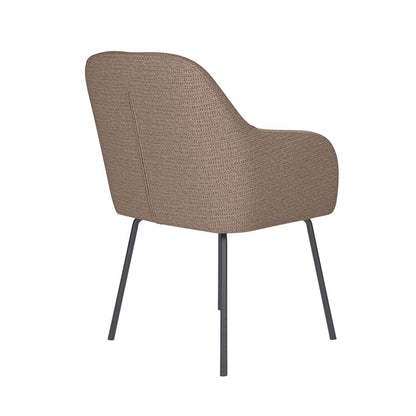 White Label Living Eetkamerstoel Otis Bruin Metalen Poten - KwaliteitWonen.nl
