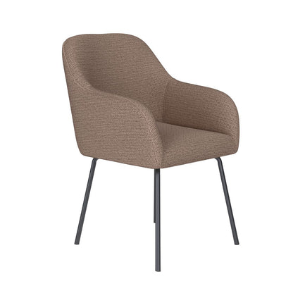 White Label Living Eetkamerstoel Otis Bruin Metalen Poten - KwaliteitWonen.nl