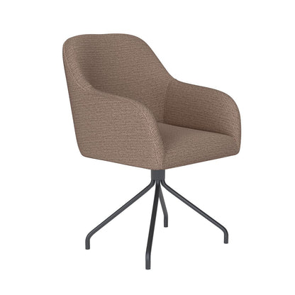 White Label Living Eetkamerstoel Otis Bruin Spin - KwaliteitWonen.nl