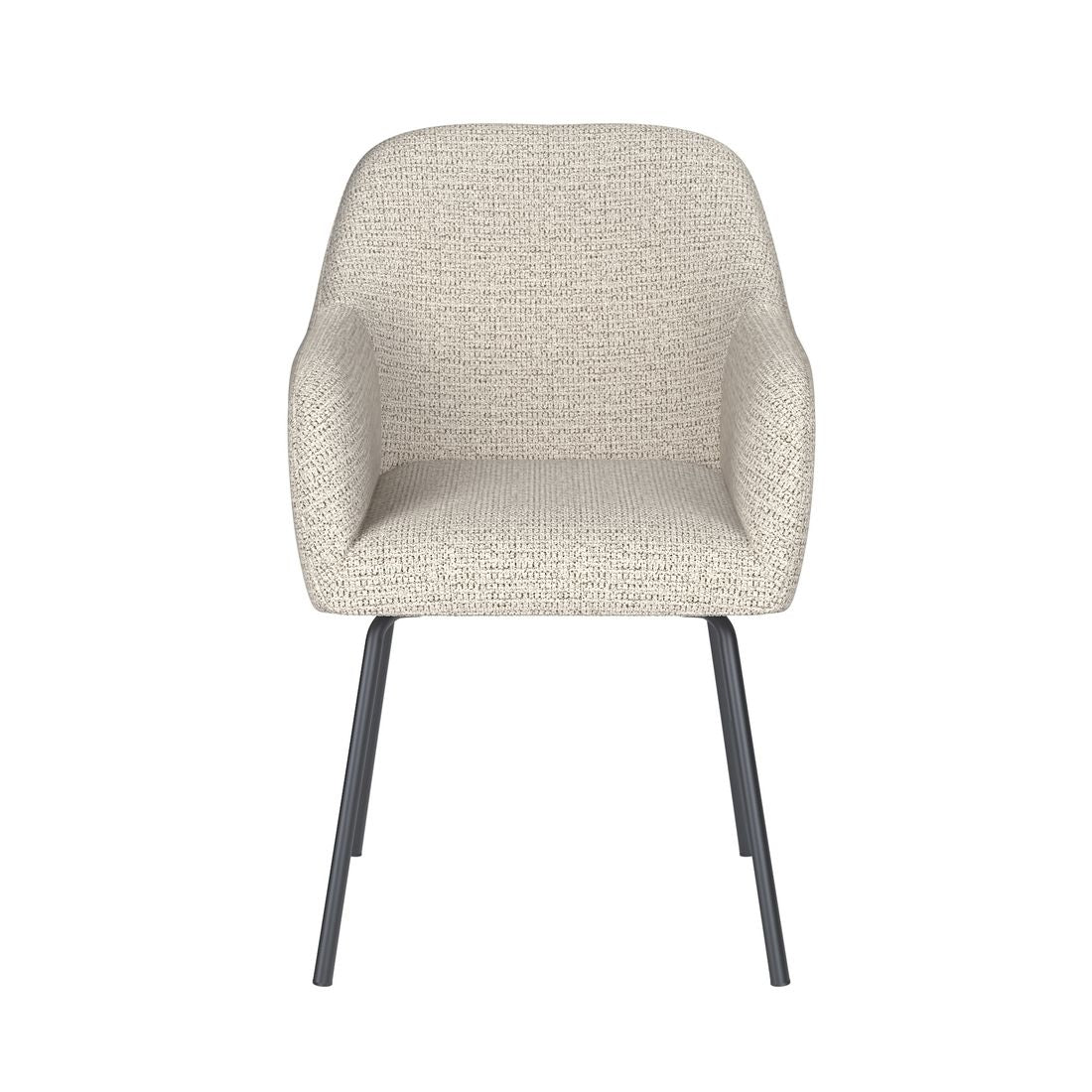 White Label Living Eetkamerstoel Otis Wit Metalen Poten - KwaliteitWonen.nl