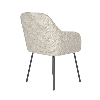 White Label Living Eetkamerstoel Otis Wit Metalen Poten - KwaliteitWonen.nl
