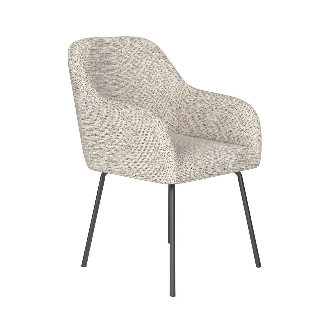 White Label Living Eetkamerstoel Otis Wit Metalen Poten - KwaliteitWonen.nl
