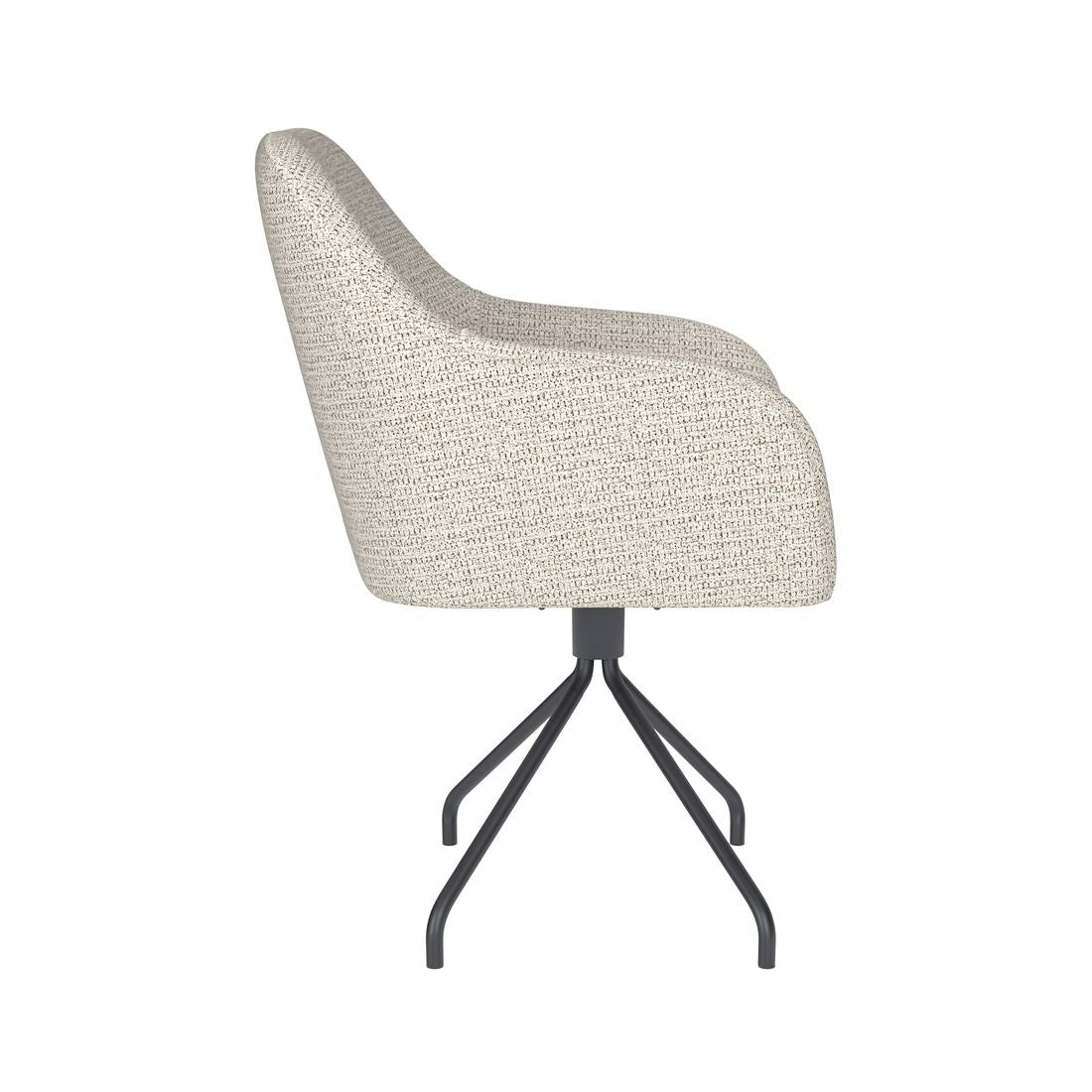 White Label Living Eetkamerstoel Otis Wit Spin - KwaliteitWonen.nl